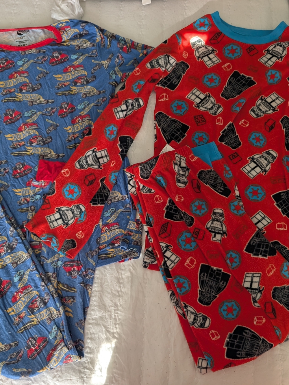 Star Wars Red Kids Pajama Set And Hot Wheels Pajama Set